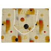 ウォームゴールデンTouch抽象芸術幾何学的抱き枕 ラージペーパーバッグ (正面)