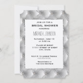 ウォームシックソフトグレーベフェイクルベットブライダルシャワー 招待状 (正面)