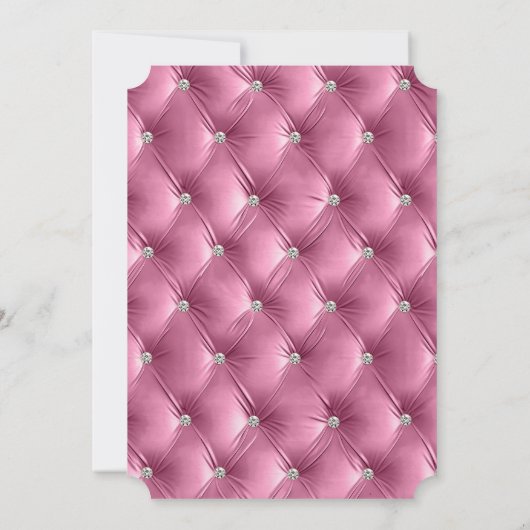 ウォームシックピンクベフェイクルベットブライダルシャワー 招待状 (裏面)