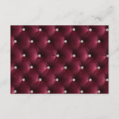 ウォームシック深いブルガンディレッドベルベットウェディングRSVP エンクロージャーカード (裏面)