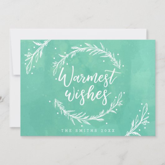 ウォームストウィッシュズホリデーリース&ウォータカラー シーズンカード (正面)