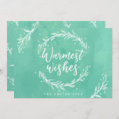 ウォームストウィッシュズホリデーリース&ウォータカラー シーズンカード (正面/裏面)