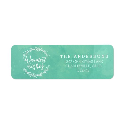 ウォームストウィッシュズホリデーリース&ウォータカラー ラベル (正面)