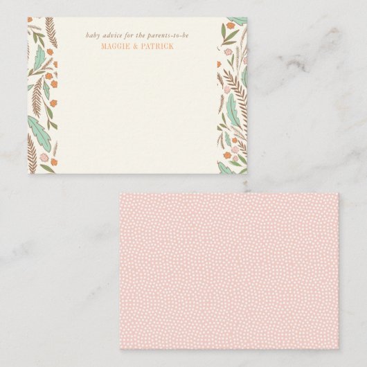 ウォームスプリグジェンダー親かわいらしアドバイスカード アドバイスカード (正面/裏面)