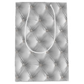 ウォームソフトグレーシックフェイクベルベット ミディアムペーパーバッグ (正面)