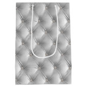 ウォームソフトグレーシックフェイクベルベット ミディアムペーパーバッグ (裏面)