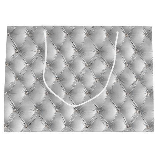 ウォームソフトグレーシックフェイクベルベット ラージペーパーバッグ (正面)