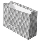 ウォームソフトグレーシックフェイクベルベット ラージペーパーバッグ (正面アングル)