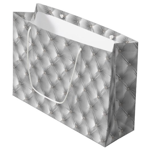 ウォームソフトグレーシックフェイクベルベット ラージペーパーバッグ (正面アングル)