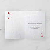 ウォームダークウッドビジネスクリスマスカード シーズンカード (内部)