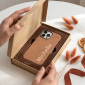 ウォームテラコッタとベージュの美意識 カスタムネーム Case-Mate iPhoneケース