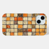 ウォームトーン レトロモザイク フォンケース Case-Mate iPhoneケース (裏面 (横))