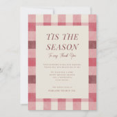 ウォームパステルプレイドスモールオフィスビジネス シーズンカード (正面)
