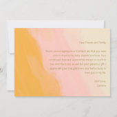 ウォームピンクイエローパステルモダンエレガント空白の サンキューカード (裏面)