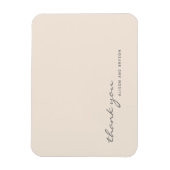 ウォームピーチモダンスクリプトサンキューカード マグネット (縦)