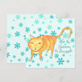 ウォームファジーと冬の雪あそび クリスマスカード (正面/裏面)