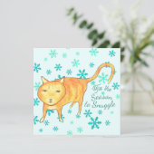 ウォームファジーと冬の雪あそび クリスマスカード (スタンド正面)