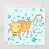 ウォームファジーと冬の雪あそび クリスマスカード (正面)