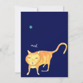 ウォームファジーと冬の雪あられ クリスマスの猫 シーズンカード (裏面)