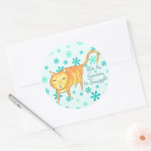 ウォームファジーと冬の雪あられ クリスマスの猫