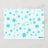 ウォームファジーズと冬の吹雪 クリスマス ポストカード (裏面)