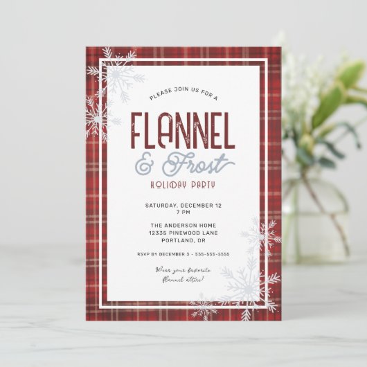 ウォームフランネルとフロストクリスマスホリデーパーティー 招待状 (スタンド正面)