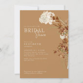 ウォームフローラカラメルブライダルシャワー 招待状 (正面)