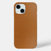 ウォームブラウンの革調テクスチャーiPhoneケース Case-Mate iPhoneケース (裏面)