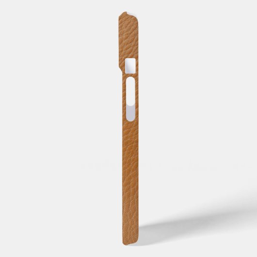 ウォームブラウンの革調テクスチャーiPhoneケース Case-Mate iPhoneケース (裏面 / 左)