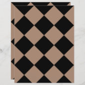 ウォームブラウンハーレクインスクラップブック紙 (正面/裏面)