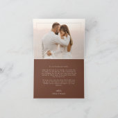  ウォームブラウン2 フォト メリー＆マリード クリスマス サンキューカード (内部)