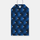 ウォームブルーシックフェイクベルベット ギフトタグ (裏面)