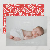 ウォームホリデーウィッシュズホリデーフォトカード シーズンカード (正面/裏面)