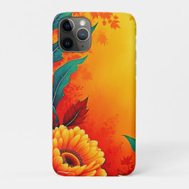 ウォームボタニカルブルーム iPhone 11 PROケース