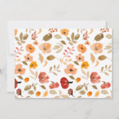 ウォームボホ秋リトルカボキンファースト誕生日写真 招待状 (裏面)