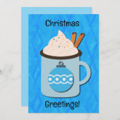 ウォームマグクリスマスグリーティングスフラットホリデーカード シーズンカード (正面/裏面)