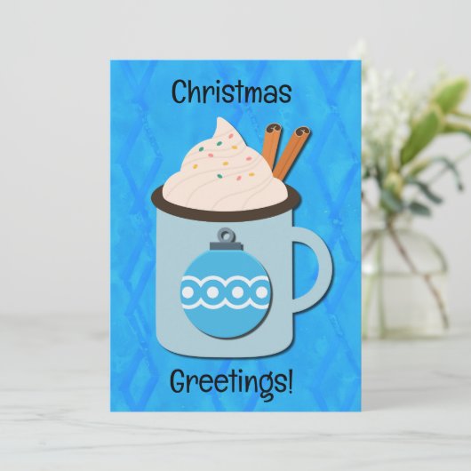 ウォームマグクリスマスグリーティングスフラットホリデーカード シーズンカード (スタンド正面)