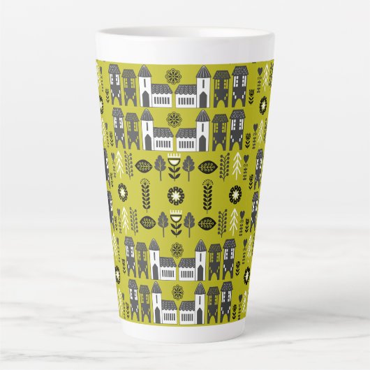 ウォームマスタード スカンジナビア風ホームデコ カフェラテマグ (正面)
