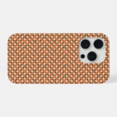 ウォームミッドセンチュリーリトロブーメランアトミック iPhoneケース (裏面横)
