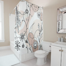 ウォームミニマルボホアートフォーホームズ シャワーカーテン