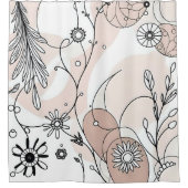 ウォームミニマルボホアートフォーホームズ シャワーカーテン (正面)