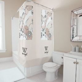 ウォームミニマルボホアートフォーホームズ シャワーカーテン