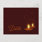 ウォームライトハッピーディワリ ポストカード (正面)