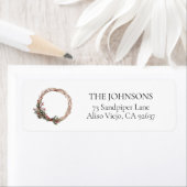 ウォームレッドウィンターリース差出人住所ラ ラベル (インサイチュ)