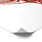 ウォームレッドシーコーラルno.12ビーチウォールアートプリント ポスター (角)