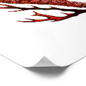 ウォームレッドシーコーラルno.2ビーチウォールアートプリント ポスター (角)