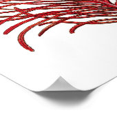 ウォームレッドシーコーラルno.8ビーチウォールアートプリント ポスター (角)