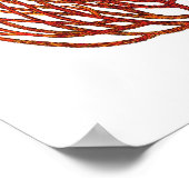 ウォームレッドシーコーラルno.9ビーチウォールアートプリント ポスター (角)