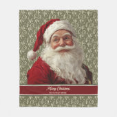 ウォームヴィンテージサンタクロースブランケット フリースブランケット (正面)