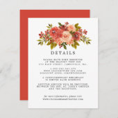 ウォーム紅葉結婚フローラズゲスト詳細 エンクロージャーカード (正面/裏面)